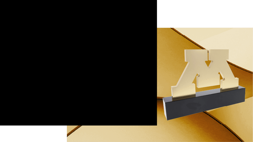 Machined logo trophies